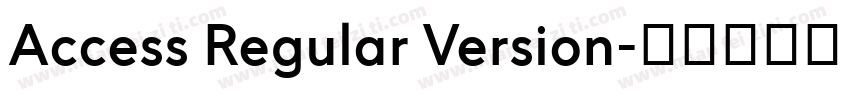 Access Regular Version字体转换